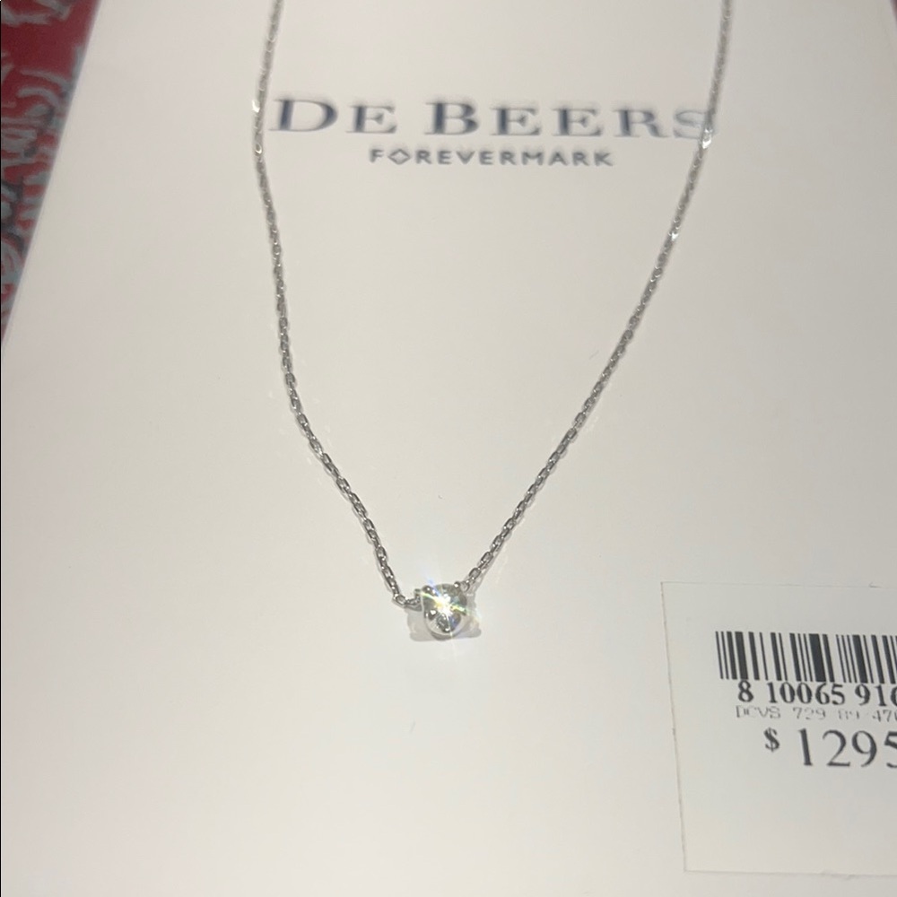 De Beers Forevermark Diamond Silver Necklace